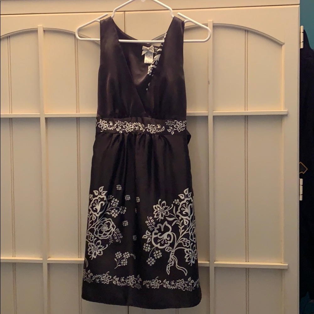 Forever 21 black silk mini dress